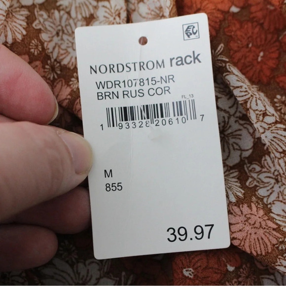 NWT Socialite Women's Floral Smock Waist Mini Dress Size M - Picture 6 of 8